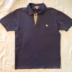 Men's Medium navy Burberry Brit polo shirt.